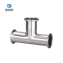 Sanitary T type tee stainless steel quik-installed clamp/welded 3 way pip fitting 3/4''-8''